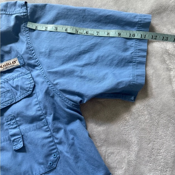 Magellan Outdoors Men's Sky Blue Button Down Shirt - Picture 4 of 5